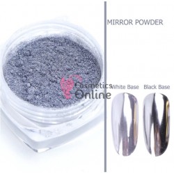 Pigment mirror chrome effect pentru Gel UV sau Acril, NADP015AA + 1 aplicator Silver